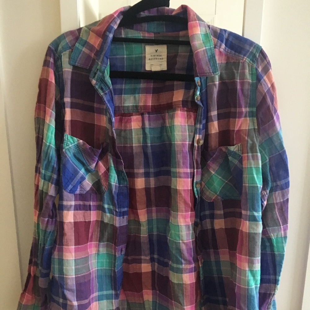 American eagle plaid shirt